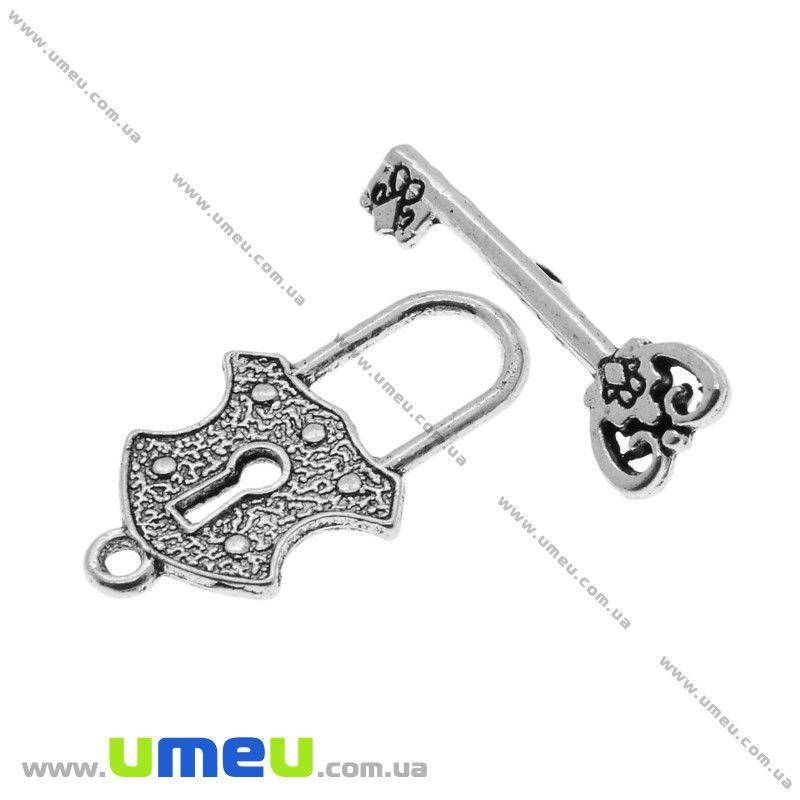 

Тогл Замок, Античное серебро, 24х13 мм, 1 шт (ZAM-025917)