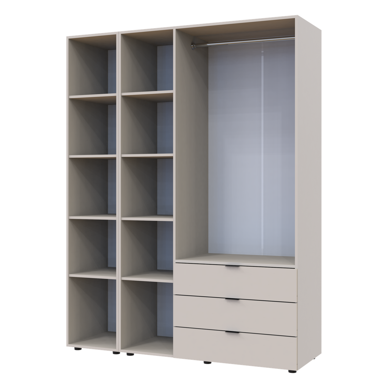 Шафа для одягу Doros Гелар Кашемір 3ДСП/Дзеркало 155х49.5х203.4 (80737657) 7