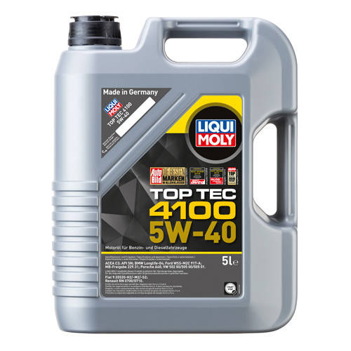 

Масло моторное синтетическое LIQUI MOLY Top Tec 4100 5W40 5л 138601