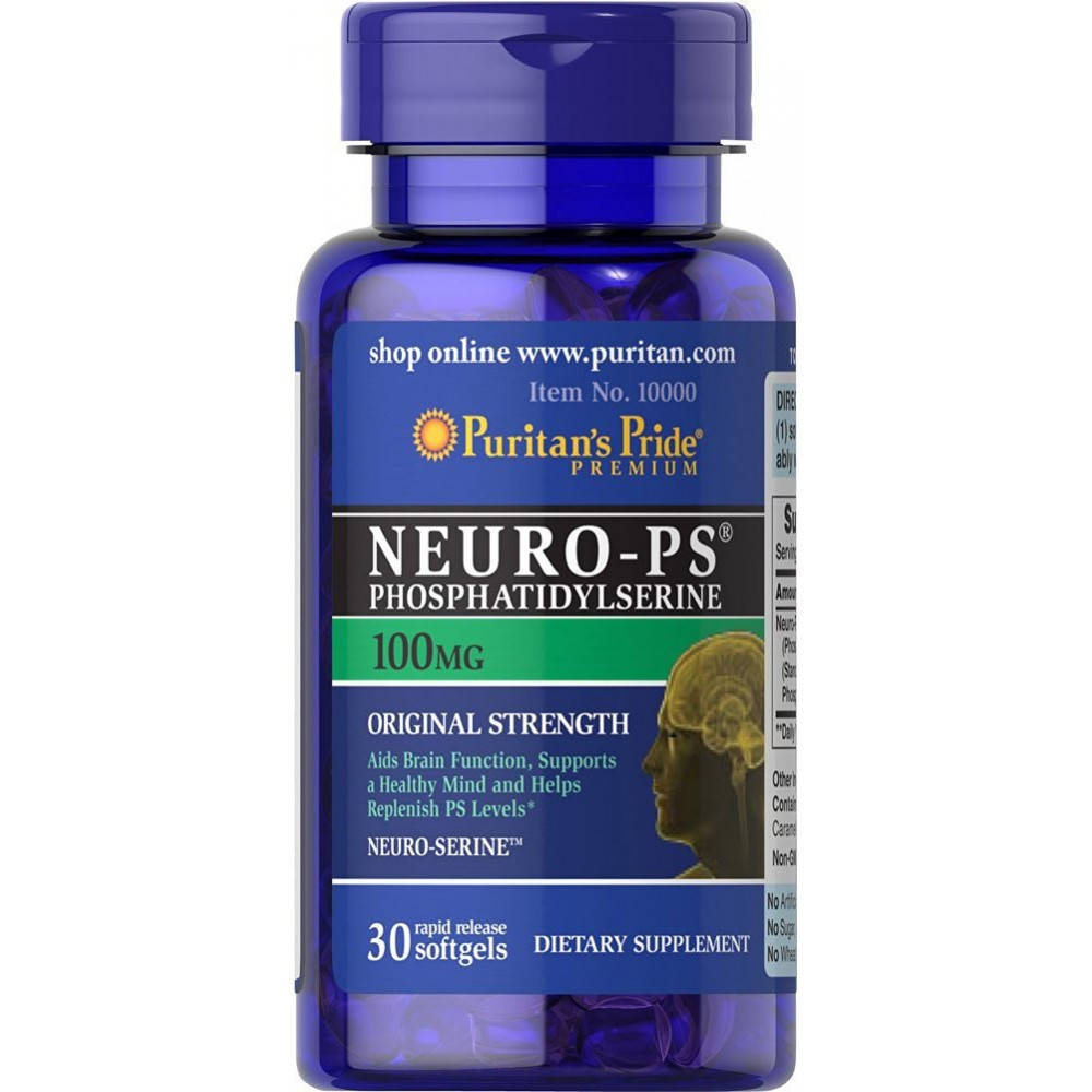 

Фосфатидилсерин Puritan's Pride Neuro-PS 100mg (30 капс) пуританс прайд
