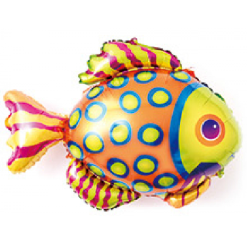 

Фольгированный шарик мини-фигура КНР (36х38 см) Рыбка, Разные цвета