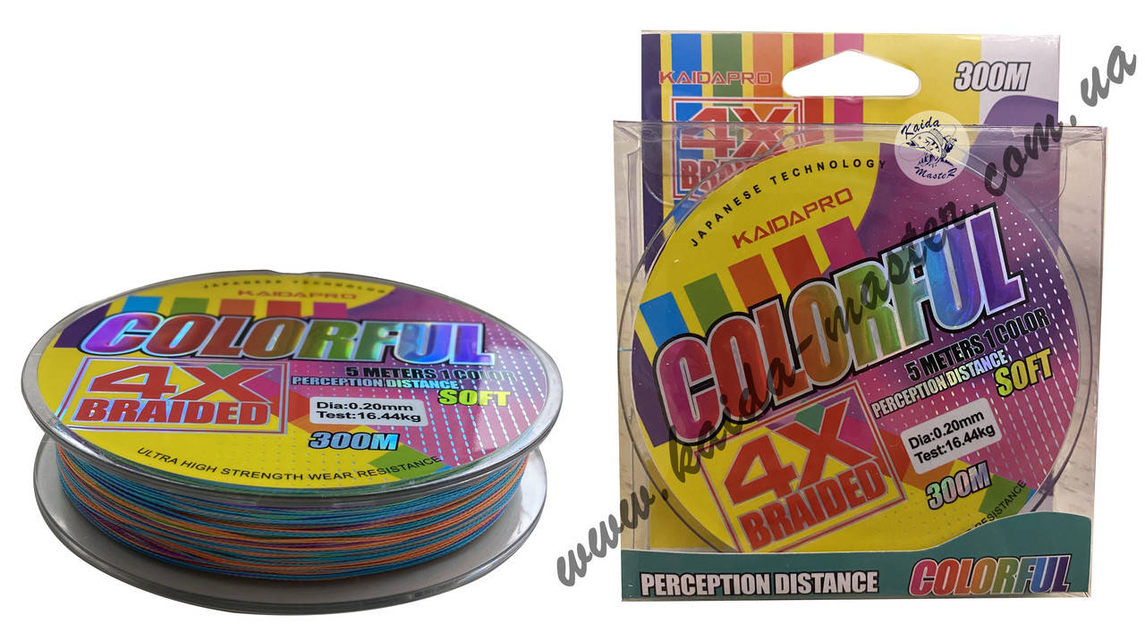 

Плетенка KAIDA COLORFUL 300 м, PX435 0.16