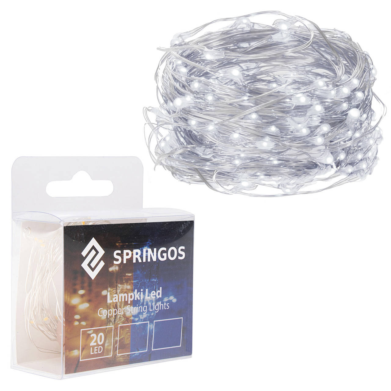 

Гирлянда на батарейках Springos 1.9 м 20 LED CL0006 Cold White
