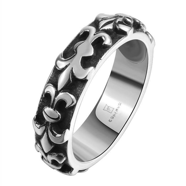 

Кольцо мужское Геральдическая лилия, сталь 316L