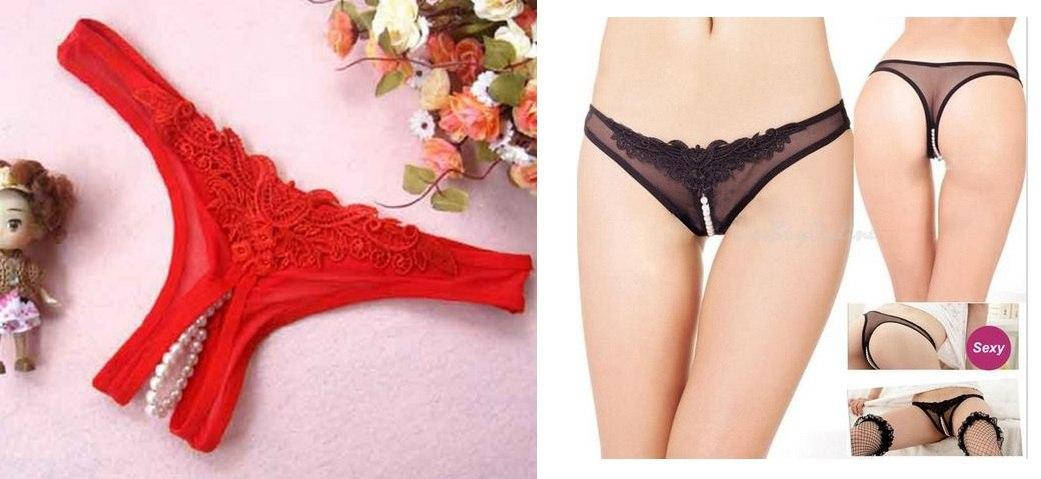 

Сексуальные женские Трусики с Жемчужинами Красные S M, Красный