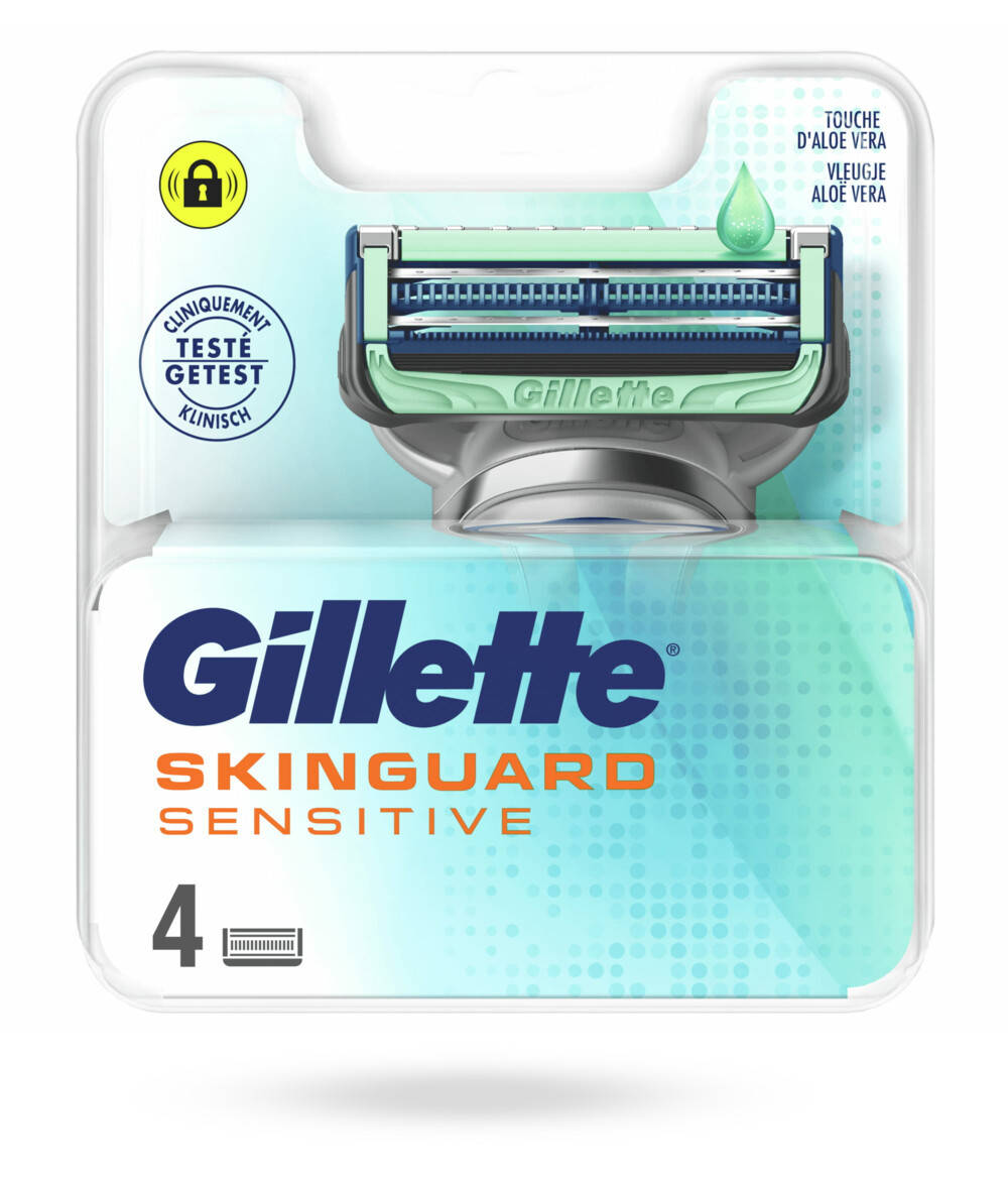 

Сменные картриджи для бритья (Лезвия) Gillette Skinguard Sensetive Aloe Vera 4 шт
