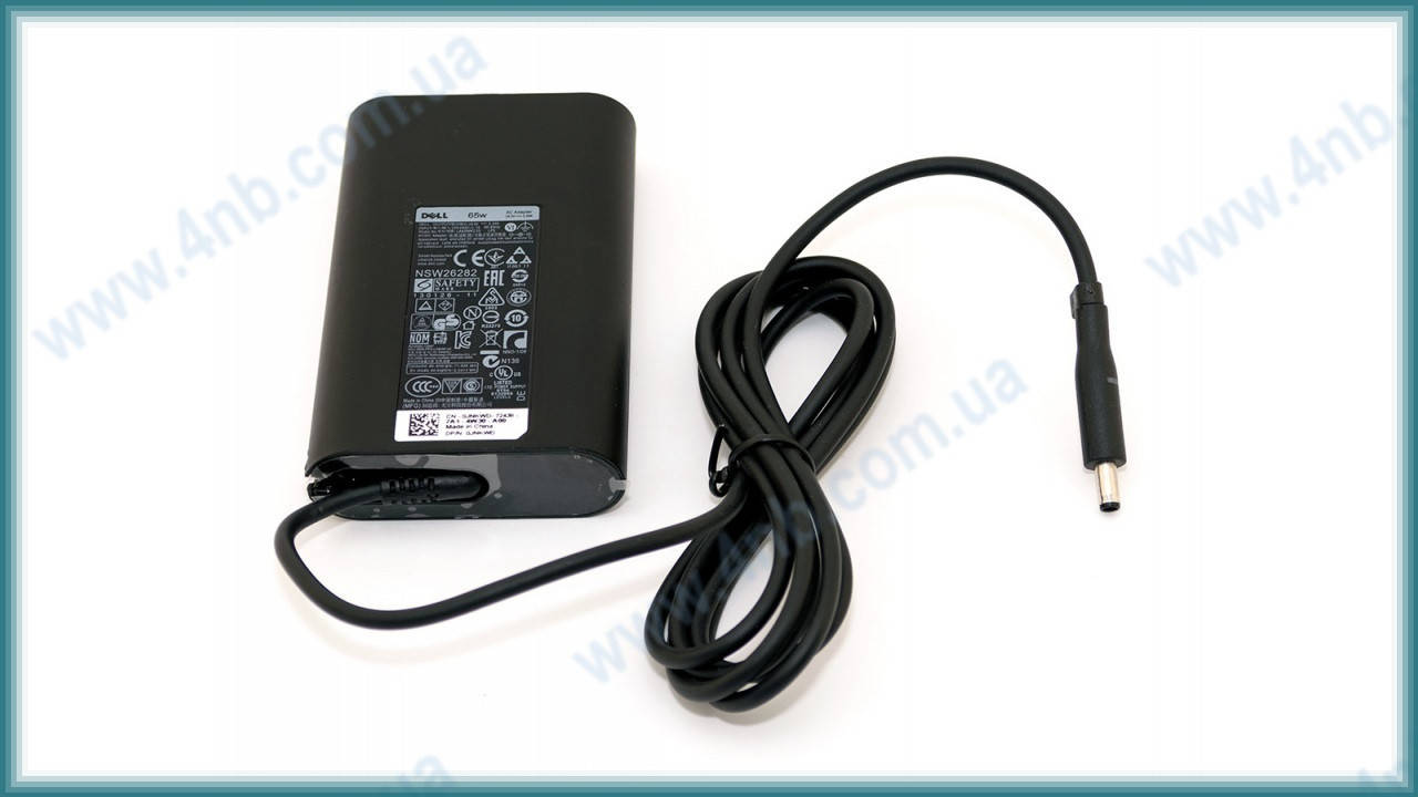 

Блок питания для ноутбука DELL 19.5V 3.34A разъем 4.5/3.0mm с центр. пином овальный корпус (оригинальный)