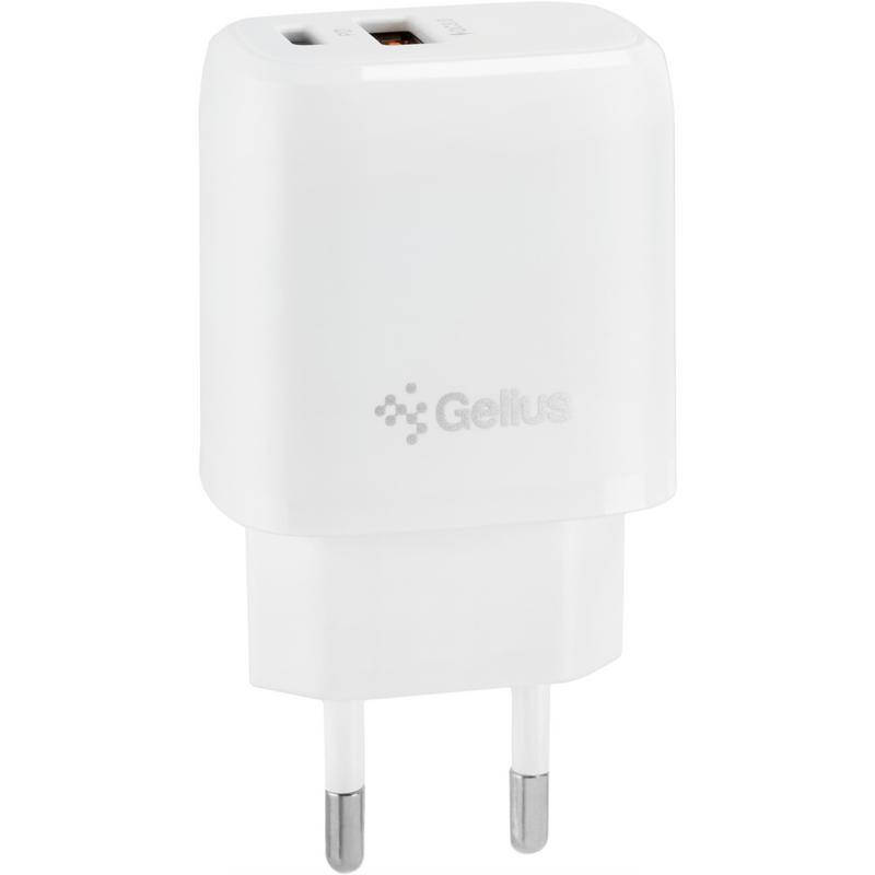

Зарядное устройство Gelius Pro X-Duo GP-HC014 USB+Type-C QC3.0, PD20W White, Белый