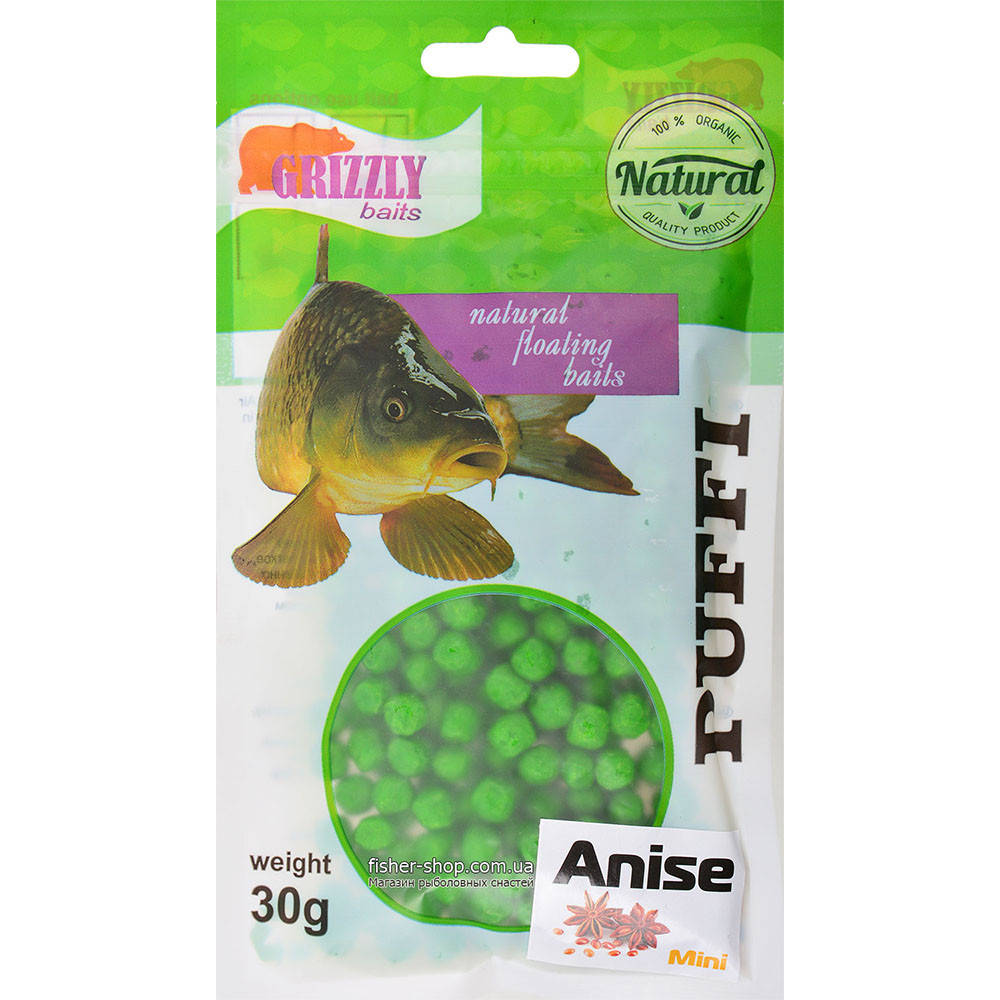 

Воздушное тесто Grizzly Baits Puffi Anise (Анис) 8мм 30г