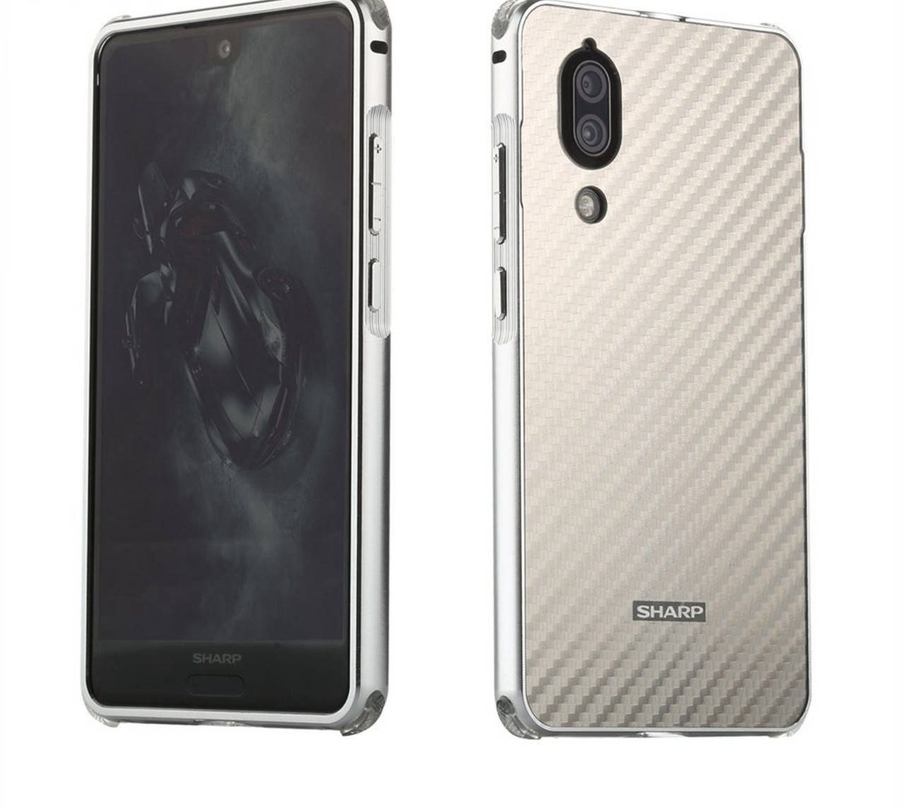

Металлический чехол бампер Carbon для Sharp Aquos S2 / Aquos C10 / Sharp C10 / FS8010 / SH-Z01 / Серебристый