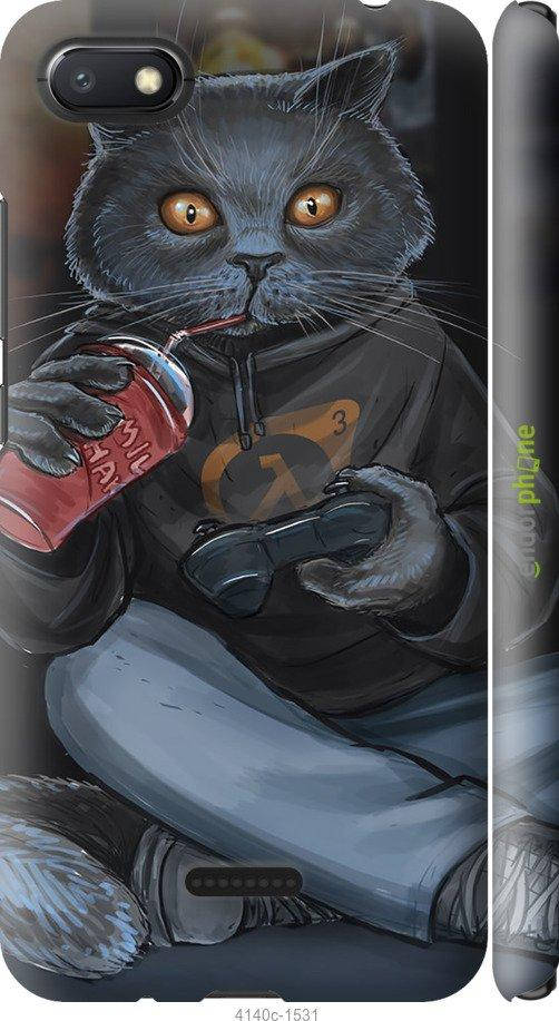 

Чехол на Xiaomi Redmi 6A gamer cat "4140c-1531-18101", Оранжевый