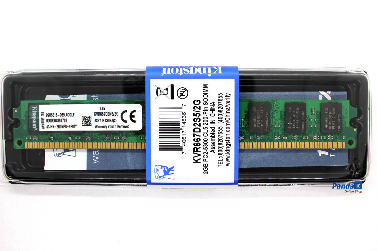 

Оперативная память Kingston DDR2-667 2048MB PC2-5300 (KVR667D2N6/2G) 2Gb 667Mhz