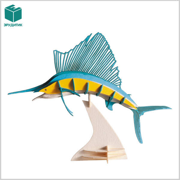

3D модель из картона Рыба парусник Sailfish Fridolin