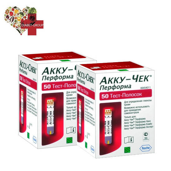 

Тест-полоски Акку-Чек Перформа (Accu-Chek Performa) 100 шт - для глюкометра
