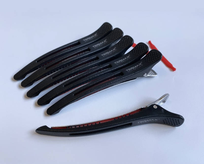 

Зажим для волос ЭСТЕТ с резинкой чёрный 6 шт, Черный