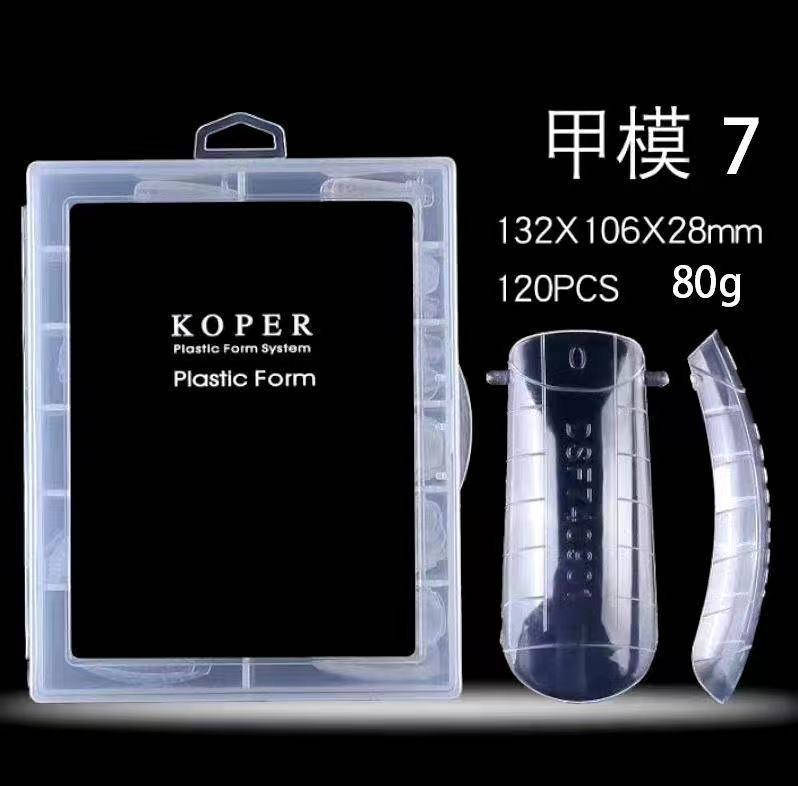 

Пластиковые формы для верхних типс Koper, 120 штук в упаковке, Золотистый