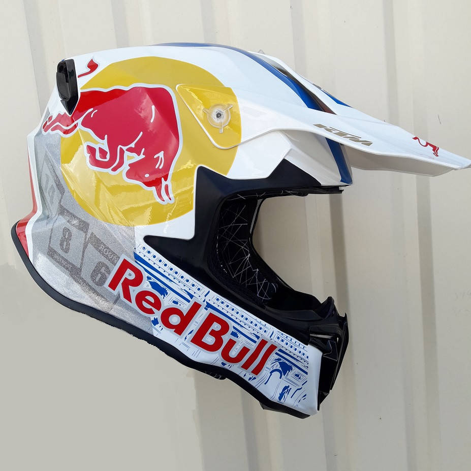 

Кроссовый мото шлем эндуро Red Bull KTM размер  55-56, Белый