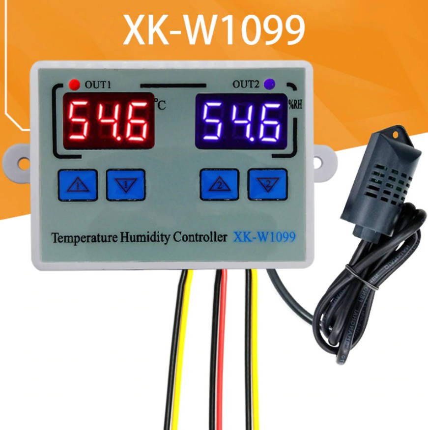 

Контроллер XK-W1099 температуры 0 до +100 и влажности 220 В