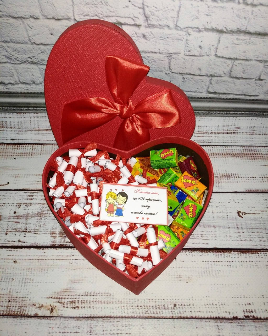 

Вкусный подарок 100 причин почему я тебя люблю девушке