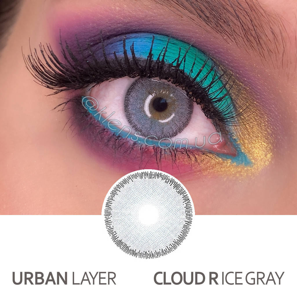 

Контактные цветные линзы Urban Layer Cloud R Icy Gray