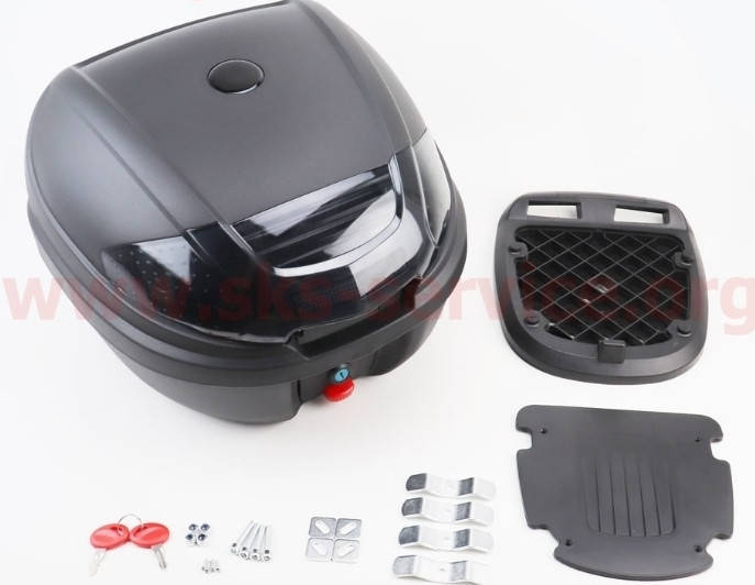 

Кофр средний пластмассовый 400х390х310мм, черный матовый YM-0830 black