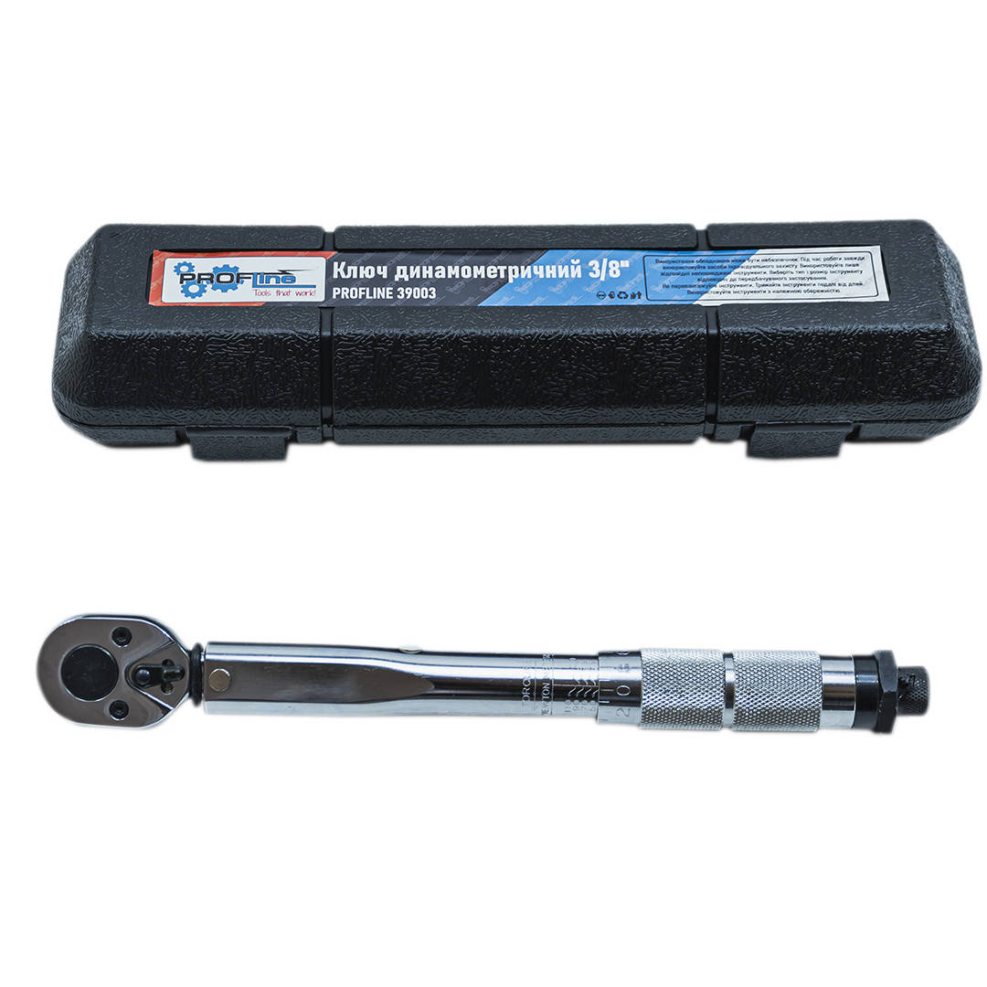 

Динамометрический ключ 3/8" 19~110Hм 360мм Profline 39003