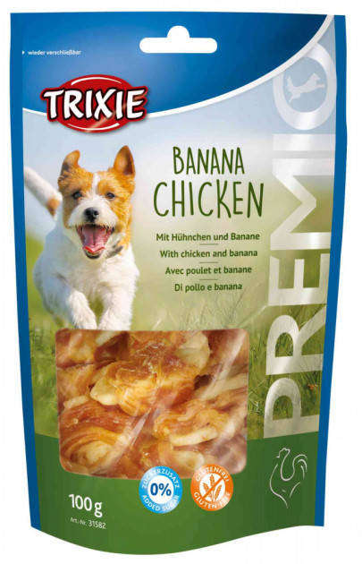 

Trixie TX-31582 Premio Banana Chicken 100гр - лакомство для собак с курицей и бананом