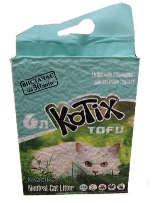 

Наполнитель для кошачьего туалета Тофу классический без запаха Kotix Tofu 6 л
