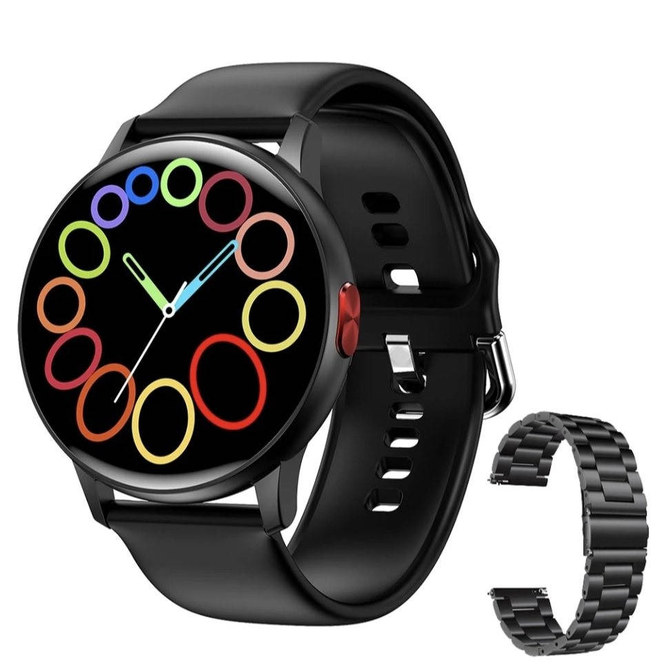 

Смарт-часы LEMFO LF28 Pro Black (тонометр, пульсоксиметр, разговор) 2 ремешка