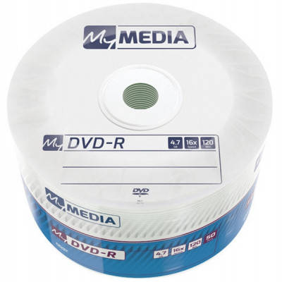 

Диск DVD MyMedia DVD-R 4.7GB 16X Wrap MATT SILVER 50шт (69200)