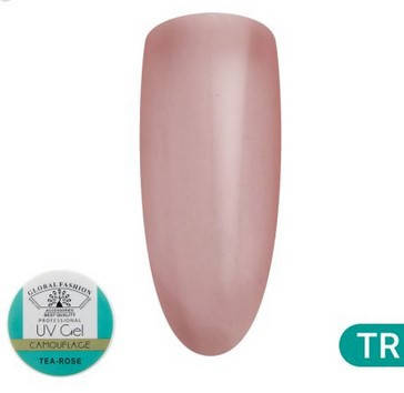 

Гель для наращивания ногтей камуфляжный tea rose Global Fashion 1832, 15 г, Розовый