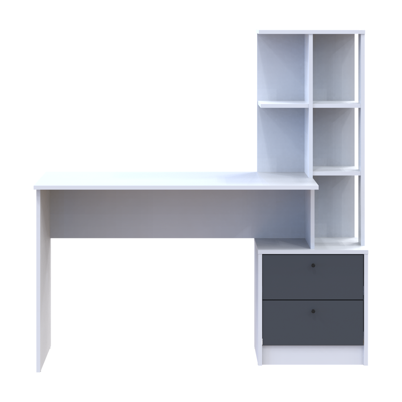 Офісний стіл Doros Т7 Білий/Графіт 136х55х138 (41516058) 2