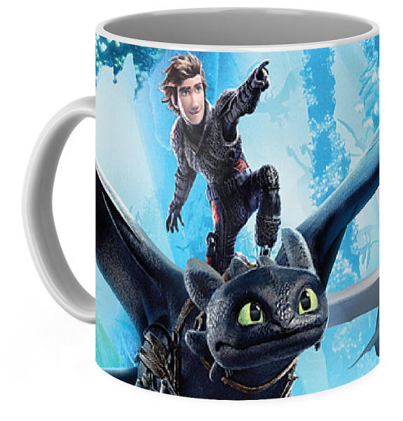 

Кружка Как приручить дракона How to train your dragon Скрытый мир HD.02.19, Белый