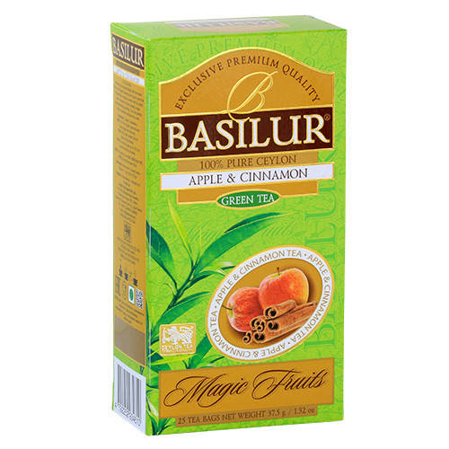 

Чай зеленый Basilur коллекция Волшебные фрукты Яблоко и корица пакетированный 25Х1.5Г