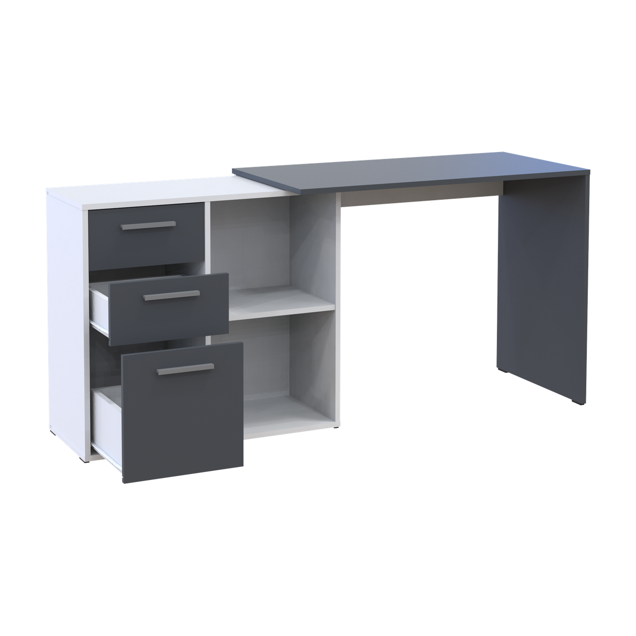 Офісний стіл Doros T8 Білий/Графіт 100х83х75 (41516125) 5