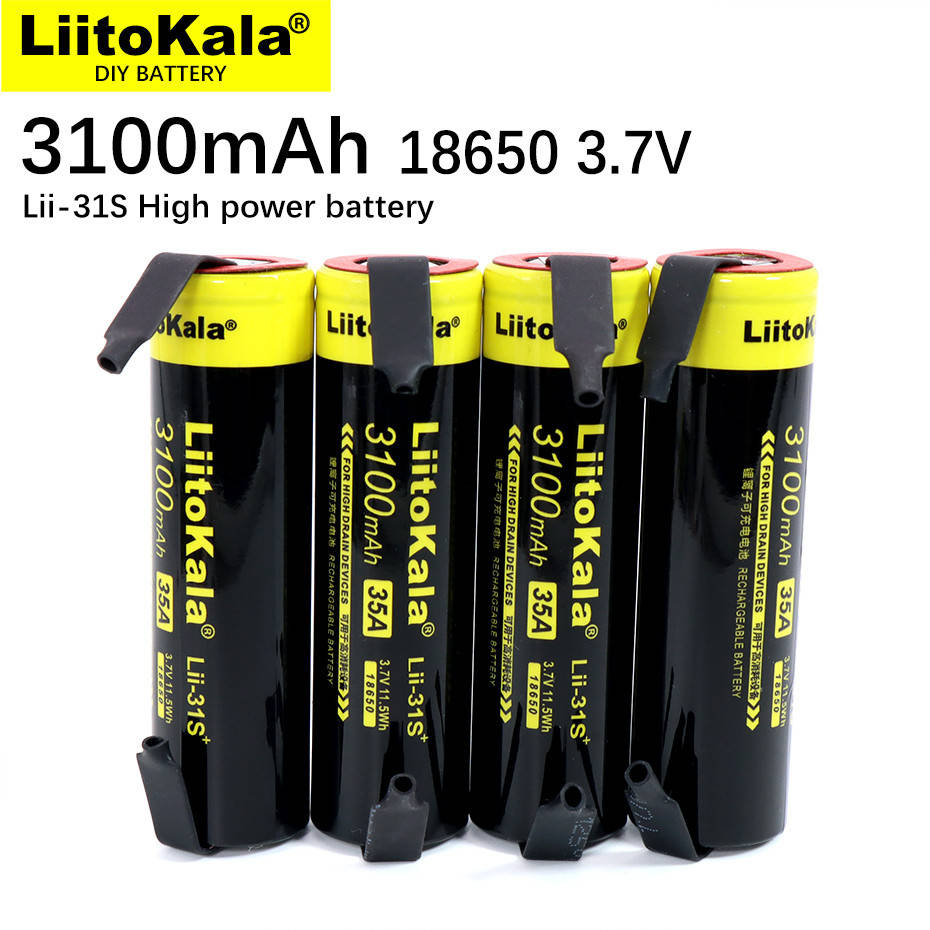 

Высокотоковый Аккумулятор Liitokala Lii-31S 3100Mah/18650/35 Ампер с лепестками