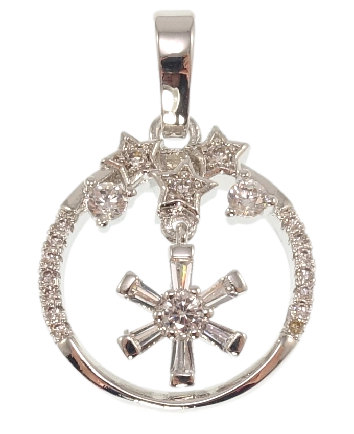 

Кулон Xuping Родий "Кольцо с звездами" для цепочки до 6мм