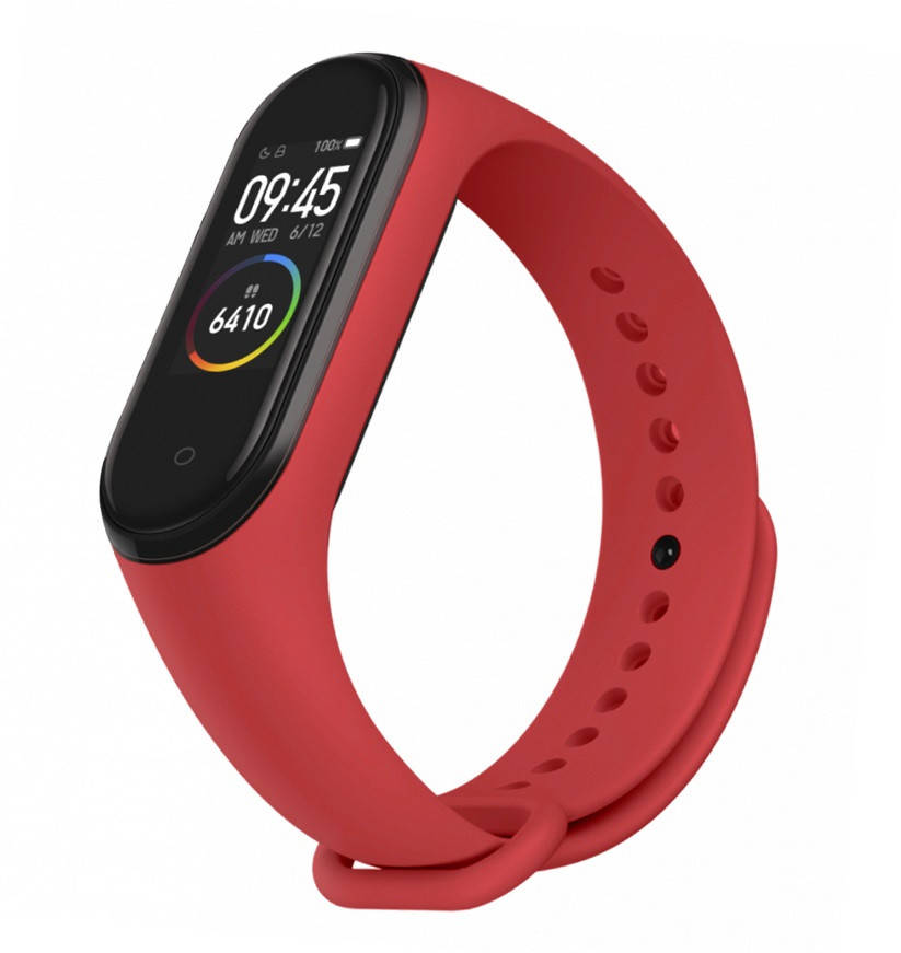

Ремешок mi band 4 ремешок к браслету Mi Band 3 силиконовый красный