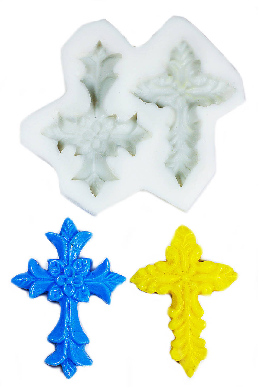 

Молд силиконовый для мастики и шоколада Крестики 7,5 см 6,5 см