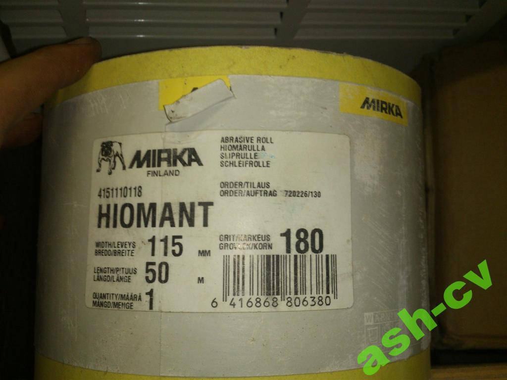 

Наждачная бумага MIRKA HIOMANT P-180 (FINLAND)