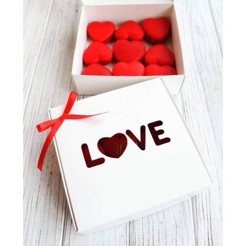 

Коробка 15х15х5 love белая