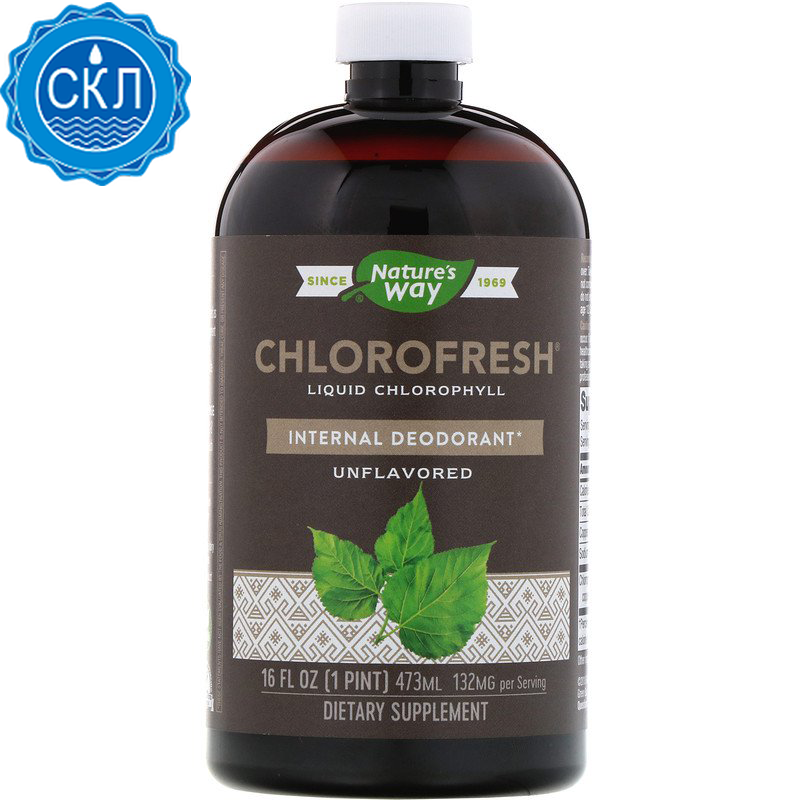 

Nature's Way, Chlorofresh, жидкий хлорофилл, неароматизированный, 473 мл