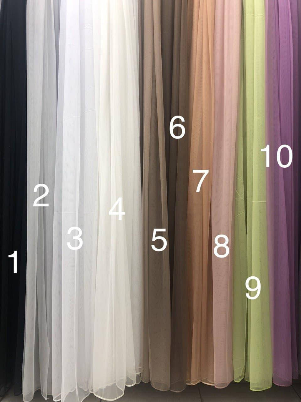 

Греческий фатин однотонный с утижелителем турецкого качества, Разные цвета