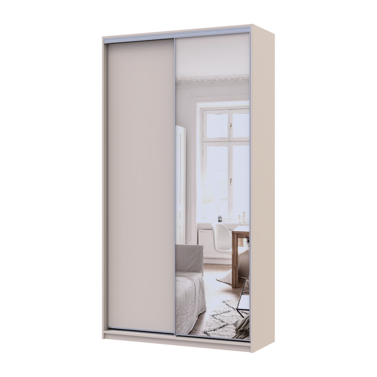 Шафа купе Doros Сіті Лайт Кашемір 1 ДСП / 1 дзеркало 120х45х225 (80736338)