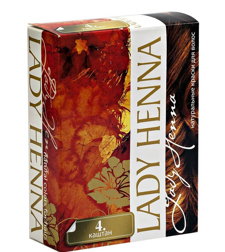 

"Каштановая" Краска для волос на основе хны Lady Henna