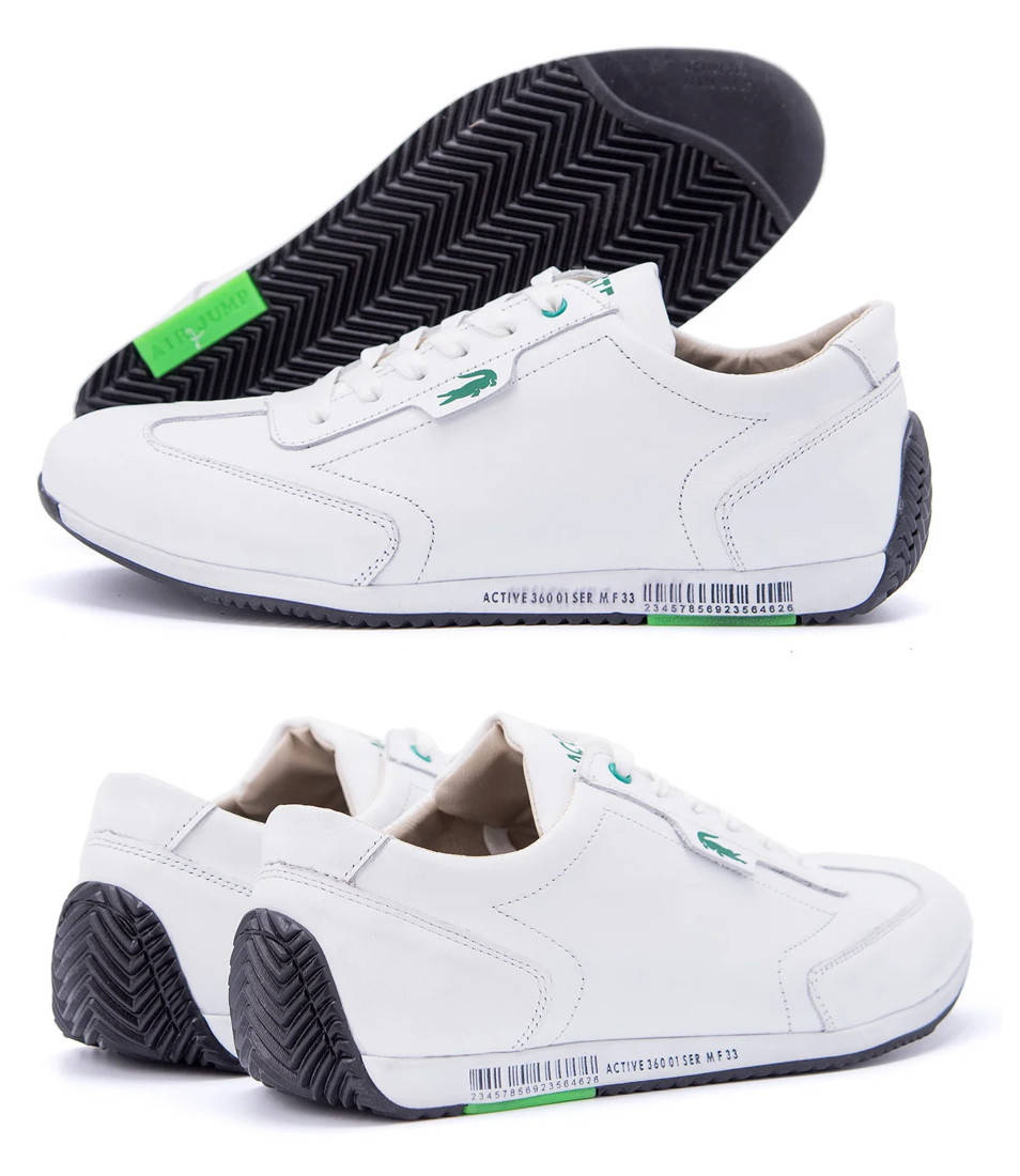 

Мужские кожаные кроссовки Lacoste (Лакоста) Lerond White, мужские туфли белые, кеды повседневные. Мужская, Белый