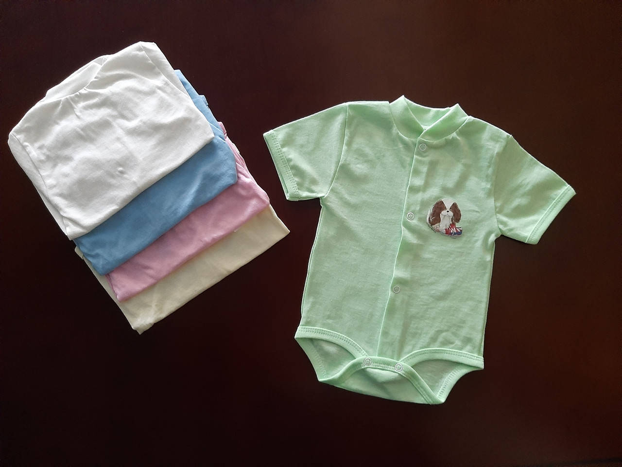 

Боді дитячий з коротким рукавом тонкий трикотаж 26