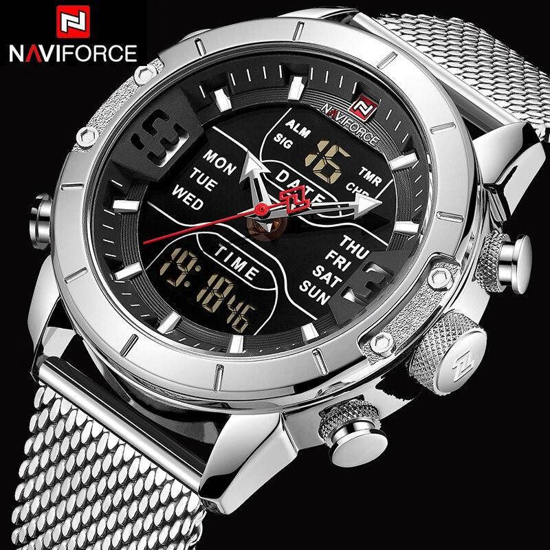 

Мужские военные часы Naviforce 9153 Tesla Silver по супер цене! Гарантия!