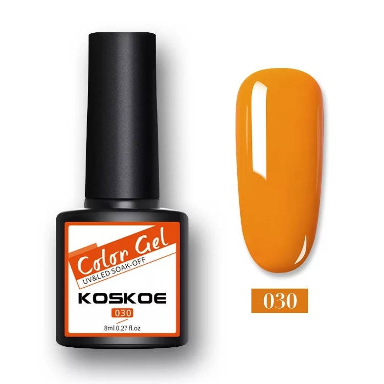 

8мл. Гель лак Color Gel Koskoe УФ UV, для маникюра, ногтей под лампу Оранжевый 30