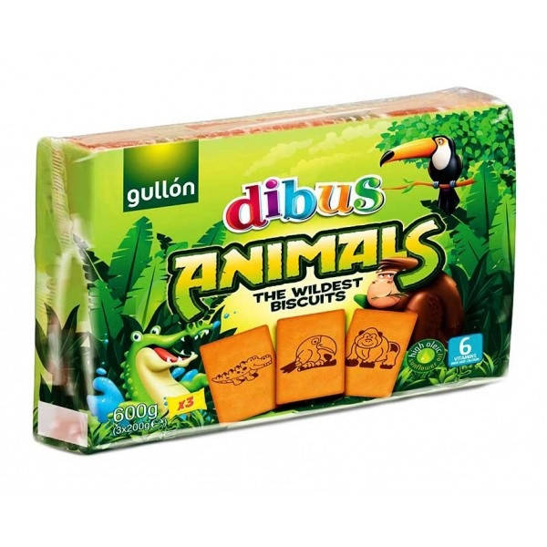 

Печенье бисквитное Gullon Dibus Animals 600 г Испания